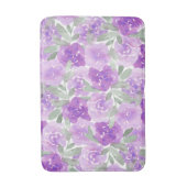 Lavendel Paarse Waterverf bloemen Badmat (Voorkant Verticaal)