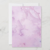 Lavendel Paarse Waterverf Look Bat Mitzvah Kaart (Achterkant)