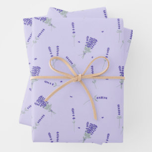 Lavendel Paarse Wilde Bloem Florale Botanische Inpakpapier Vel