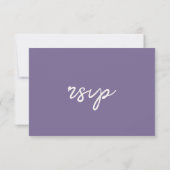 Lavendel Paarse Wildflower Boho Wedding RSVP Kaart (Achterkant)