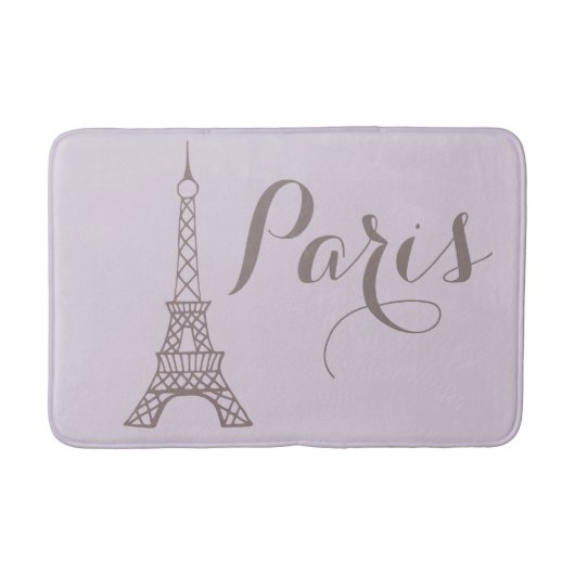Lavendel Paris Eiffeltoren Bath Mat (Voorkant)
