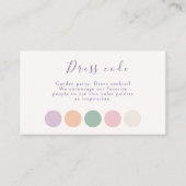 Lavendel Pastel Bloemenscript Bruiloftskleding Informatiekaartje (Voorkant)