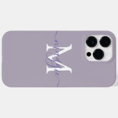 Lavendel Pastel Script Monogram Aangepaste Naam Case-Mate iPhone Case (Achterkant (horizontaal))