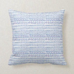 Lavendel Periwinkle Blue Waterverf kantpatroon Kussen