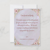  lavendel pioen bedankje bedankkaart (Voorkant)