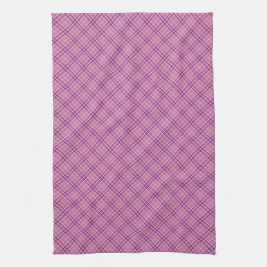 Lavendel Plaid Patroon Handdoek (Verticaal)