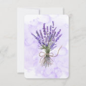 Lavendel Platte Bewaar De Datum Kaart (Achterkant)