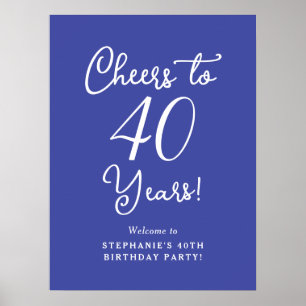 Lavendel Proost 40 Jaar 40ste Verjaardag Welkom Poster
