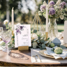 Lavendel, pruim, paarse boog save-the-date | kaart