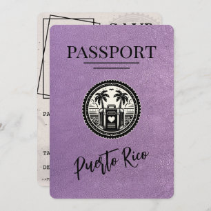 Lavendel Puerto Rico Paspoort Save The Date