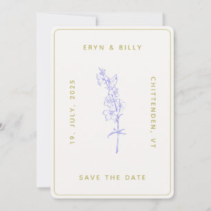 Lavendel Ridderspoor Bloemstuk Bewaar de Datum Save The Date