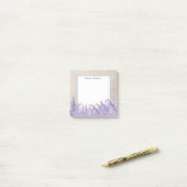 lavendel, roestachtig modern, trendy, floraal, paa post-it® notes (Op bureau)