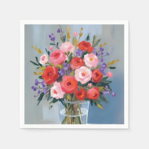 Lavendel Roos Boeket Bloemen Schilderij Bloemstu Servet