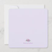 Lavendel Roos Quinceanera Kaart (Achterkant)