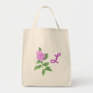 Lavendel Roos schilderen, Monogram Canvas tassen