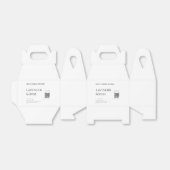 Lavendel roos soja kaars bedrijf voeg q r code tek bedankdoosjes (Uitgevouwen)