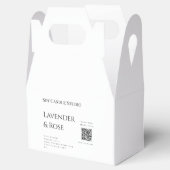 Lavendel roos soja kaars bedrijf voeg q r code tek bedankdoosjes (Geopend)