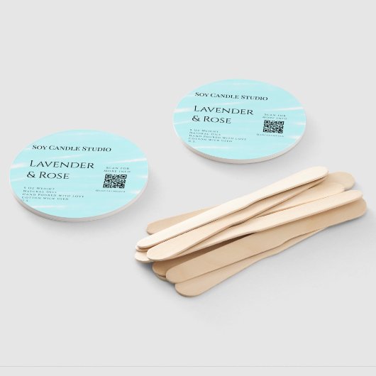 Lavendel roos sojakaars business toevoegen q r cod handwaaier (Niet-gemonteerd)