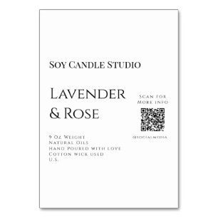 Lavendel roos sojakaars business toevoegen q r cod kaart