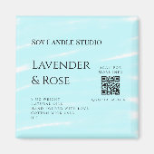 Lavendel roos sojakaars business toevoegen q r cod magneet (Voorkant)