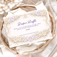 Lavendel Roos Versierde Diapper Raffle