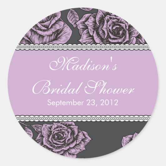  Lavendel Roos Vrijgezellenfeest Sticker (Voorkant)