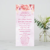 Lavendel Roze Aquarel Bloemen Trouwprogramma Programma (Staand voorkant)