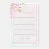 Lavendel Roze Bloemen Vrouwelijke Schattigee Custo Post-it® Notes (Voorkant)