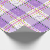 Lavendel & Roze Gelukkig Pasen Cadeaupapier (Hoek)