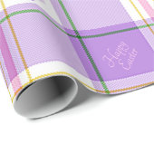 Lavendel & Roze Gelukkig Pasen Cadeaupapier (Rol Hoek)