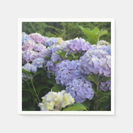 Lavendel & Roze Hortensia Hydrangea Bloemen Servet