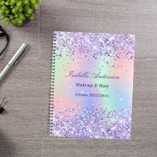 Lavendel roze naam holografisch bedrijf planner