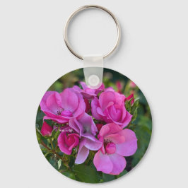 lavendel roze roos sleutelhanger