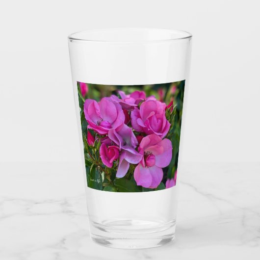 Lavendel Roze Rose Glas (Voorkant)