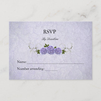 Lavendel Rozen Uitgenodigde RSVP-kaart RSVP Kaartje