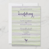 Lavendel & Sage Waterverf bruiloft uitnodiging (Voorkant)