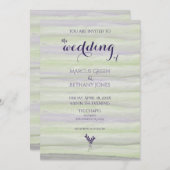 Lavendel & Sage Waterverf bruiloft uitnodiging (Voorkant / Achterkant)