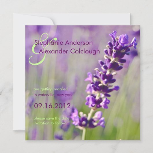 Lavendel • Save the Date Aankondiging (Voorkant)