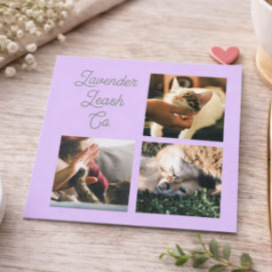 Lavendel Schrift Zakelijke Visitekaartje QR-code S