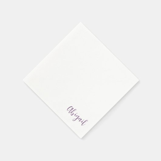 Lavendel Script naam gepersonaliseerde douche Servet (Hoek)