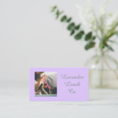 Lavendel Script Visitekaartje QR Code Service Menu (Staand voorkant)
