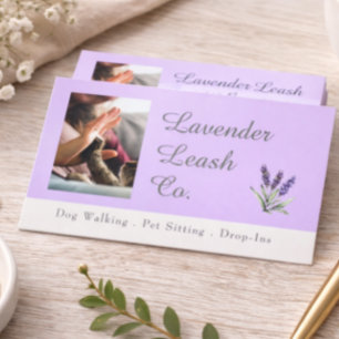 Lavendel Script Zakelijke Kaart QR Code Service Me Visitekaartje