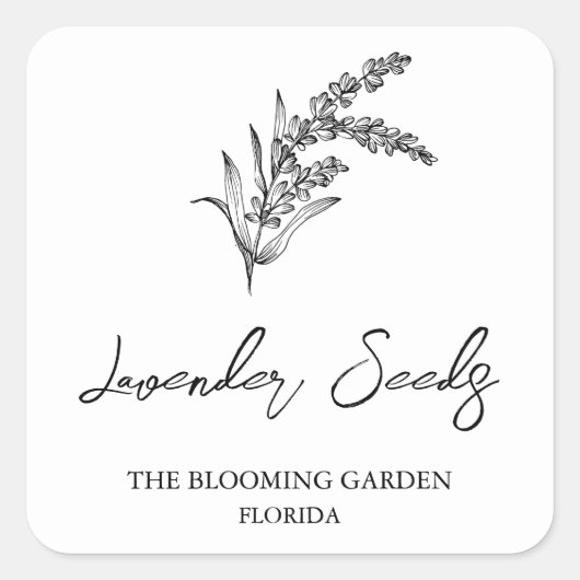 Lavendel Seeds label (Voorkant)