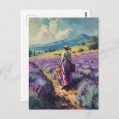 Lavendel Serenity: Provence Briefkaart (Voorkant / Achterkant)