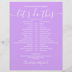 Lavendel Sering Modern Trouwschema Tijdschema