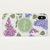 Lavendel Sering Monogram Case-Mate iPhone Case (Achterkant (horizontaal))