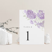 Lavendel Sering Wit Bloem Bruiloft Tafel Nummers