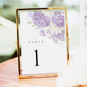 Lavendel Sering Wit Bloem Bruiloft Tafel Nummers