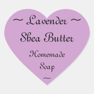 Lavendel Shea Butter Zeep Label