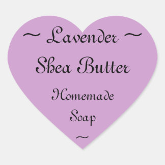 Lavendel Shea Butter Zeep Label